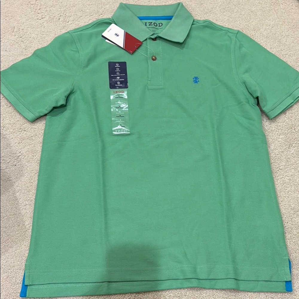Izod Green Polo Shirt Classic Design